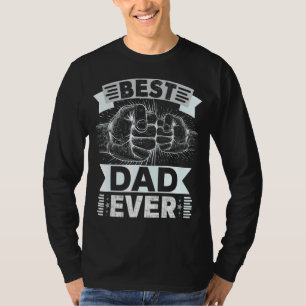 T-shirt Mens Best Papa Jamais Fist Bump Retro Fête des pèr