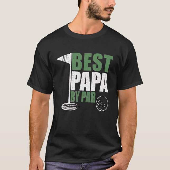 T-shirt Mens Best Papa Par Par Fête des pères Golf Papa Gr (Devant)