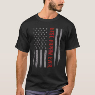 T-shirt Mens Best Papaw Ever Us American Flag   For Father
