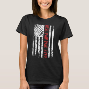 T-shirt Mens Best Paw Paw Jamais Us Drapeau Américain Fath