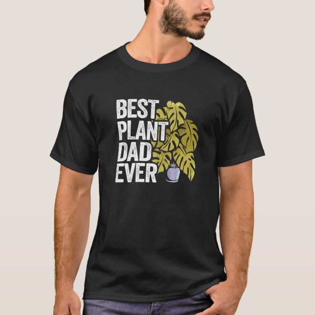 T-shirt Mens Best Plant Dad Ever Garden Landscaper Gardene (Devant)