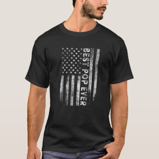 T-shirt Mens Best Pop Jamais Vintage Américain Drapeau Pap