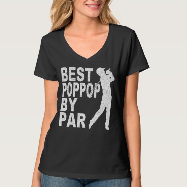 T-shirt Mens Best Poppop By Par Disc Golf Pour Homme Père (Devant)
