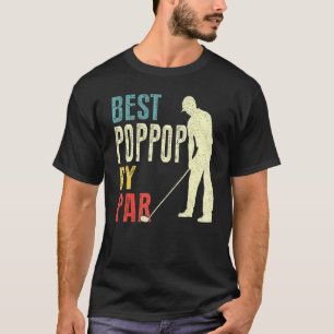 T-shirt Mens Best Poppop By Par Golf Fête des pères Papa