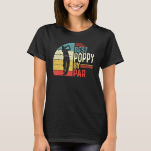 T-shirt Mens Best Poppy Par Par Papa Père Day Golf Gol