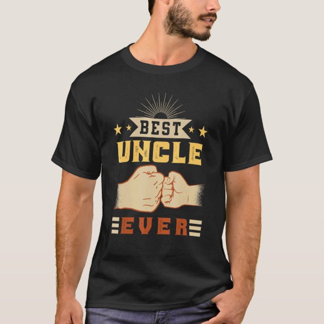 T-shirt Mens Best Uncle Ever Vintage Uncle (Devant)