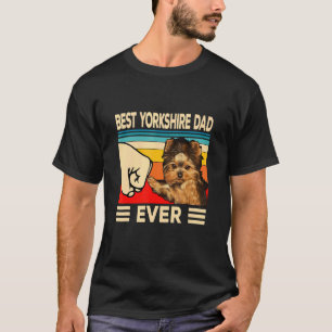 T-shirt Mens Best Yorkie Papa Jamais Rétro Yorkshire Terri
