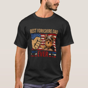 T-shirt Mens Best Yorkshire Papa Jamais Drapeau Américain