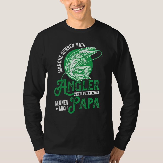 T-shirt Mens Bester Angler Papa Dit Père Pêche (Devant)