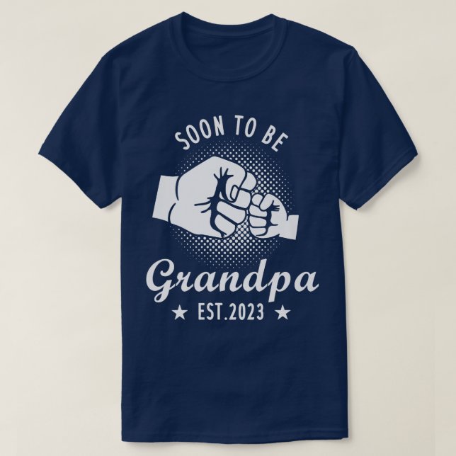 T-shirt Mens Bientôt Être Grand-Père Est 2023, Grossesse D (Design devant)