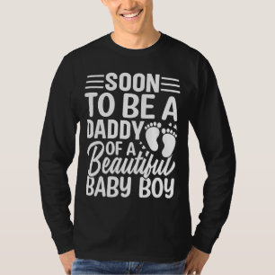 T-shirt Mens Bientôt Être Un Papa D'Un Beau Bébé Garçon D