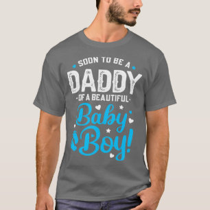 T-shirt Mens Bientôt Être Un Papa D'Un Bébé Garçon Nouveau