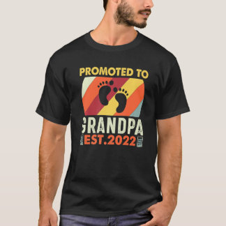 T-shirt Mens Bientôt Grandpa 2022 Vintage Promu À G