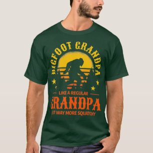 T-shirt Mens Bigfoot Grandpa Funny Retro Sasquatch