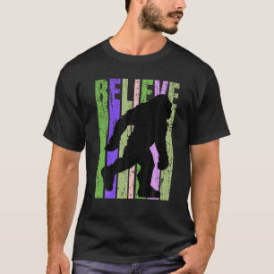 T-shirt Mens Bigfoot Yeti Vintage Distressed Amusant Anniv