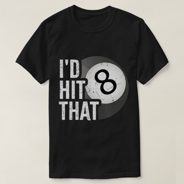 T-shirt Mens Billiards Drôle Id Touché Ce Joueur Balls De  (Design devant)