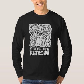T-shirt Mens Bitcoin Cryptomonnaie Retro Graphisme Fun Phr