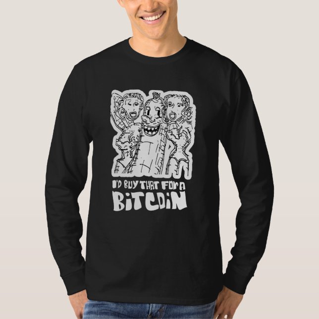 T-shirt Mens Bitcoin Cryptomonnaie Retro Graphisme Fun Phr (Devant)