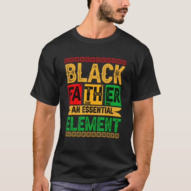 T-shirt Mens Black Father The Essential Element - Father's (Devant)