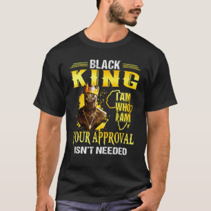 T-shirt Mens Black King I M Qui Je Suis Votre Approbation