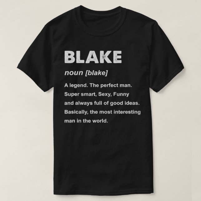 T-shirt Mens Blake Name  (Design devant)