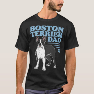 T-shirt Mens Boston Terrier Papa Chien Propriétaire Boston