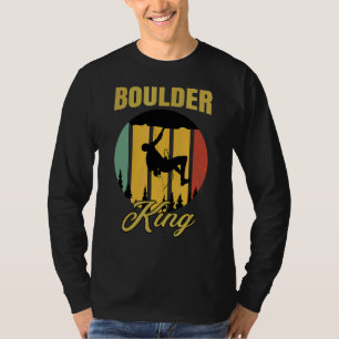 T-shirt Mens Boulder King Escalade rétro Rocks Bouldering