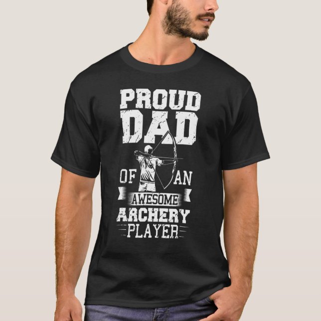 T-shirt Mens Bow Chasse tenue Archer Papa Bow Arrow Jeu (Devant)