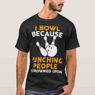 T-shirt Mens Bowling Funny Punching Personnes Bowling T s