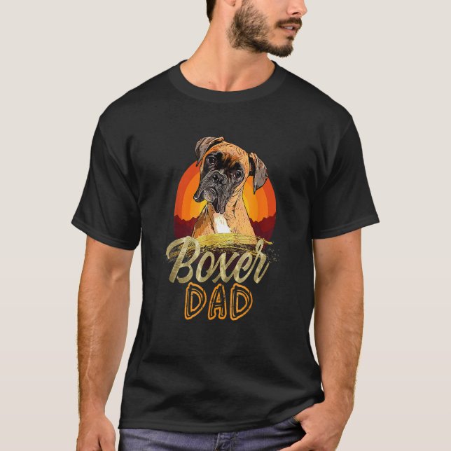 T-shirt Mens Boxer  Boxer Dad Fathers Day (Devant)