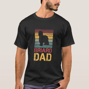 T-shirt Mens Briard Papa Chien Chien Chien Vintage Chien C