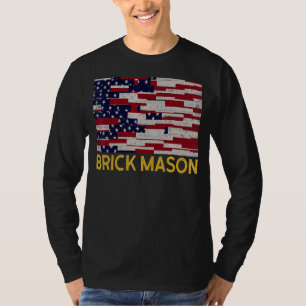 T-shirt Mens brique Mason brique maçonnerie de maçonnerie