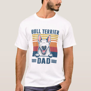 T-shirt Mens Bull Terrier Papa Père Retro Bull Terrier Gi