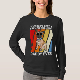 T-shirt Mens Bulldog Papa Meilleur Chien de taureaux Franç