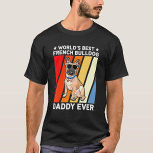 T-shirt Mens Bulldog Papa Meilleur papa Bulldog Français d