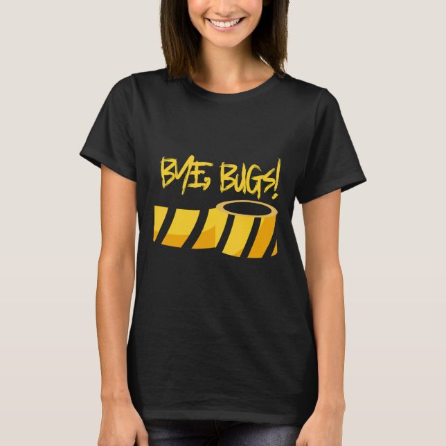 T-shirt Mens Bye Bugs ! Émetteur professionnel pour chien (Devant)
