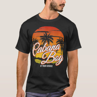 T-shirt Mens Cabana Boy at Your Service Summer Beach Fun