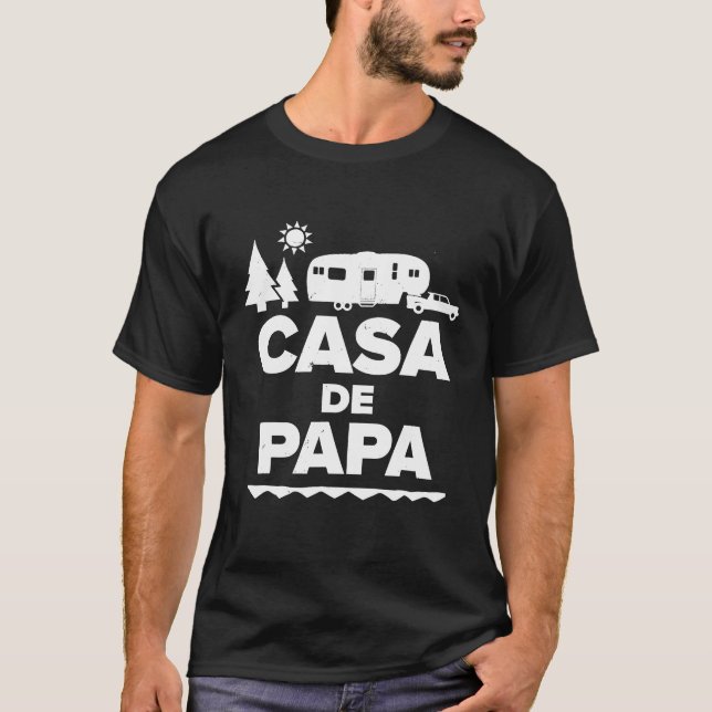 T-shirt Mens Camping Papa Shirt 5th Wheel Camper Rv Casa D (Devant)