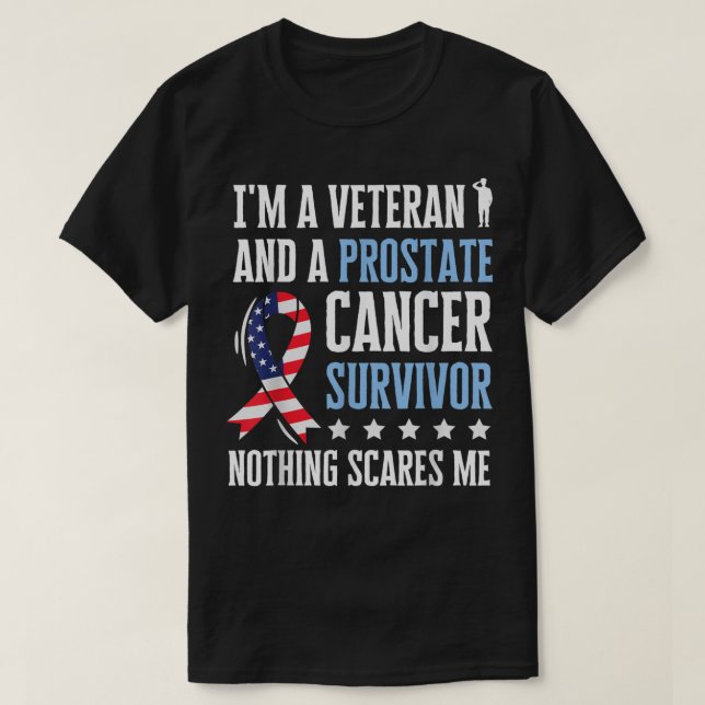 T-shirt Mens Cancer de la prostate Survivant Chimiothérapi (Design devant)