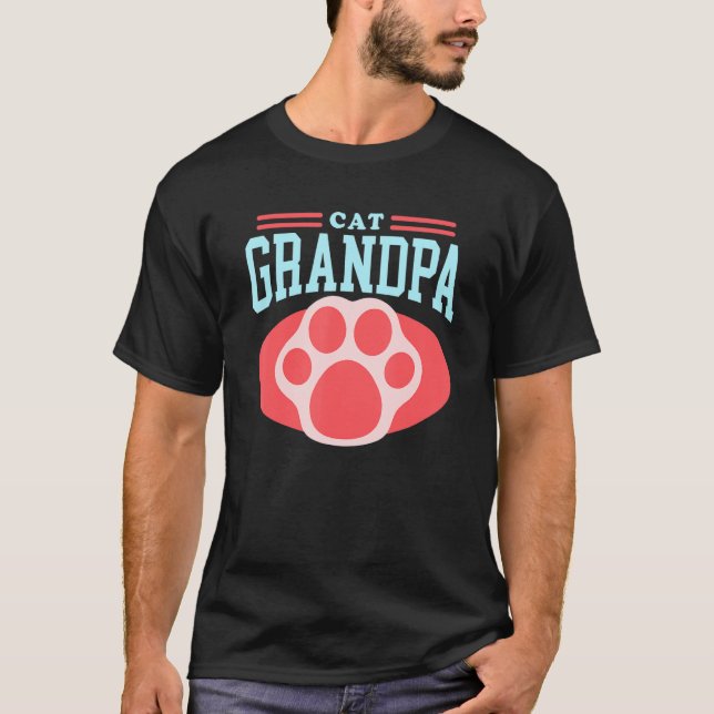 T-shirt Mens Cat Grandpa Kitty Cat Owner Kitten Cats 2 (Devant)