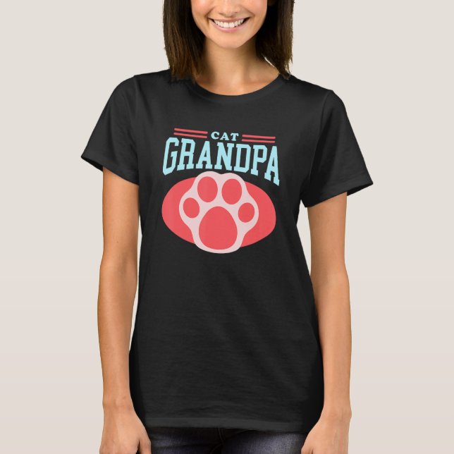 T-shirt Mens Cat Grandpa Kitty Cat Owner Kitten Cats 2 (Devant)