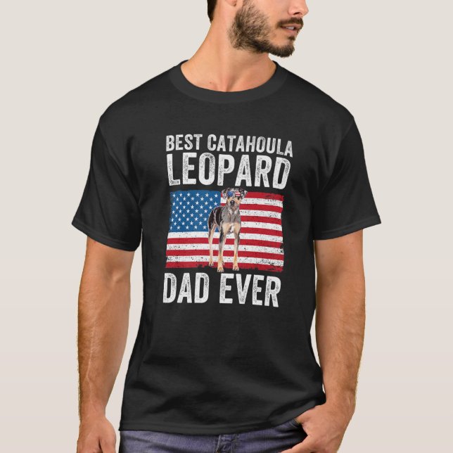 T-shirt Mens Catahoula Papa Catahoula Leopard Chien Papa U (Devant)