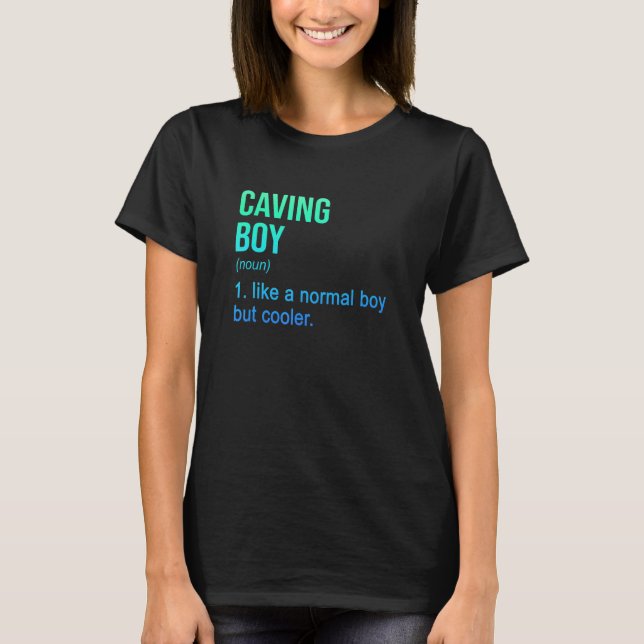 T-shirt Mens Caving Boy Graphisme Spelunking Spelology Pot (Devant)