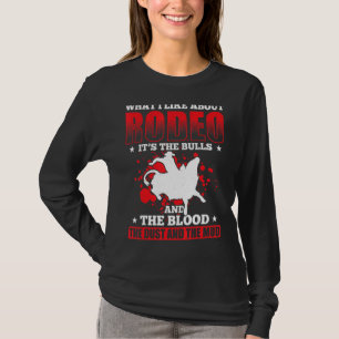 T-shirt Mens Ce Que J'Aime À Propos Rodeo C'Est Les Bulls