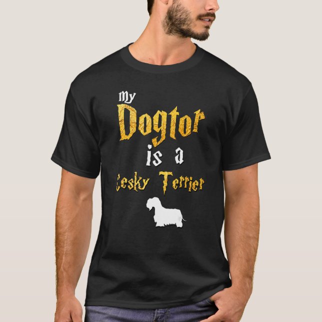 T-shirt Mens Cesky Terrier Cesky Terrier (Devant)