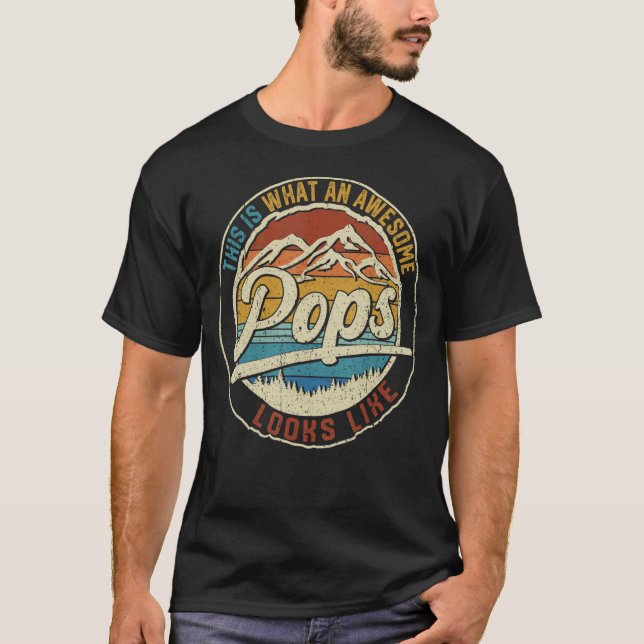 T-shirt Mens C'Est Ce Qu'Un Magnifique Pops Ressemble À Fa (Devant)