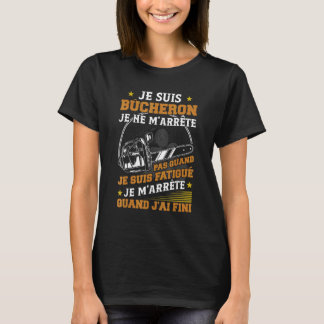 T-shirt Mens Chainsaw Je Suis Bûcheron