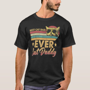 T-shirt Mens Chat Daddy Tee Chat Père Vintage Meilleur Cha