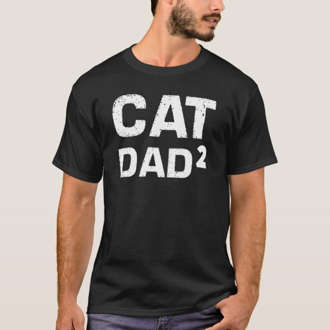 T-shirt Mens Chat Papa 2 Chats (Devant)