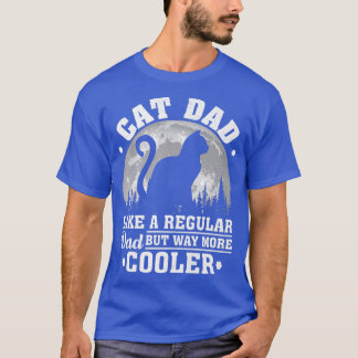 T-shirt Mens Chat Papa Comme Un Père Régulier Drôle Chat P